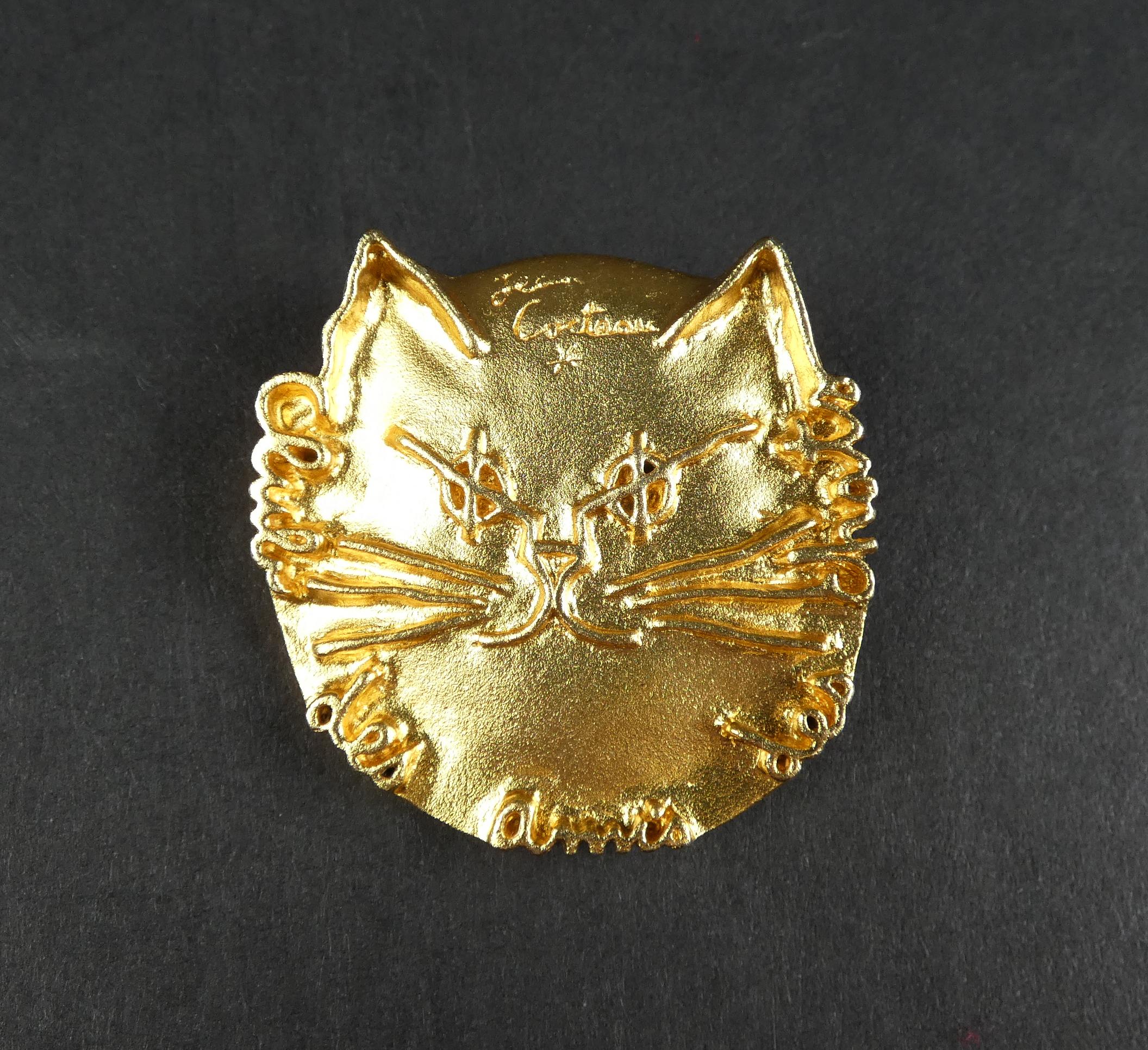 Broche Signée Comité Jean Cocteau Profil Madeline Flammarion - Laiton Doré - Neuf Sans Emballage