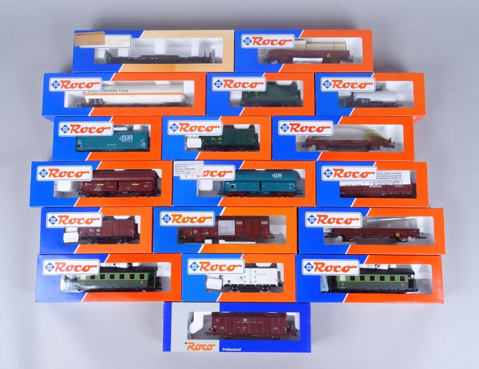 Lot De 5 Wagons Marchandises HO – ROCO / Bemo – Occasion Excellent état – Courant Continu
