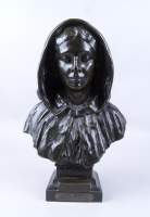 Sculpture bronze buste - BRUGGHE - fondeur H. Luppens&Cie Editeurs signé PICKERY Gustave