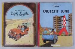 BD : Tintin Ed Casterman (2) (Etat correct / bon) : - Or noir - B4 1950 EO - Objectif lune - B8 53EOB