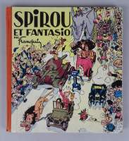 BD : Spirou et Fantasio par Franquin EO 1948 - Spirou et son tank. - format carré dos toilé orange (Bon état général , intérieur frais)