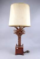Luminaire: lampe à poser vintage en céramique -Palmier- marqué JEAN ROGER Paris