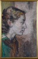 Tableau HSC -Portrait de Judith Van Montfort- monogrammé FVM VAN MONTFORT Franz
