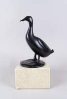 Sculpture: Bronze patine noire -Grand canard- I/T d'après POMPON François