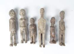 Africain: Statuettes Lobi Burkina (6pcs)