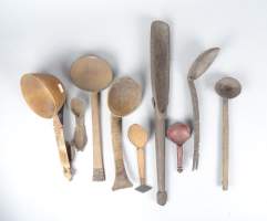 Africain: Lot de cuillères ethnographiques (9pcs)
