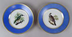 Céramique: 2 assiettes en porcelaine (écl dos) attribué à Vermeren Coché à Bruxe