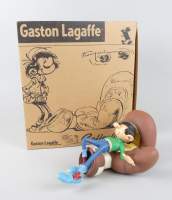 BD : Franquin figurine en résine - Gaston Lagaffe sur le gant de boxe - édition Plastoy Collectoys Marsu 2009