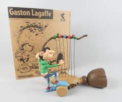 BD : Franquin figurine en résine - Gaston Lagaffe et son gaffophone 6 cordes (harpe) - édition Plastoy Collectoys Marsu 2009