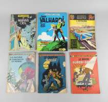 BD : Valhardi éd DUPUIS EO (5) (certains ext usure importante , int bon état gen) : Mauvais oeil 60 , Affaire...59 , Machine... 56 , rayon... 54 , château... 53 + retro T1