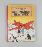 BD : Hergé Casterman : Jo , Zette et Jocko Destination New - York EO B5 1951 (Bon état gen Usure ext , écritures , déchirure int , int frais)