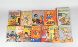 BD : 12 albums de Fred FUNCKEN EO (bon état gen) dont 8 signés : tribulations de Bricole , Ecumeur des oceans , Bimbo.