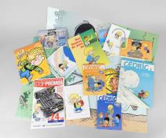 BD : Lot univers Cédric (12pcs) dont : Cédric 2 éd DUPUIS Classes de Neige EO 1989 dédicace signée par Laudec et Cauvin , agenda scolaire , livrets jeux et gags 1 et 2 , posters.