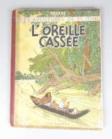 BD : Les aventures de TINTIN Hergé éd CASTERMAN : L'oreille cassée A20 EOC 1943 (Bon état général , déchirures , dessins , usures)