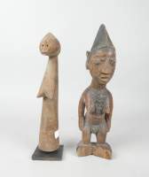 Africain : Statuette de jumeau ibédji + poupée Mossi Burkina