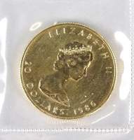 Collection de pièces de monnaie : Canada : 1 pièce en or 20 dollars 1986