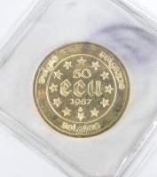 Collection : pièce de monnaie belge de 50 écus 1987 d'or