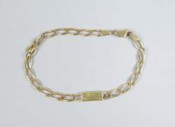 Bijou : Gourmette/bracelet en or jaune 18K