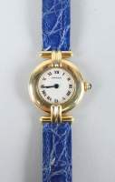 Bijou : Montre bracelet de dame CARTIER modèle Colisée boitier en or jaune 18K mouvement à quartz (probl méca) boucle en métal doré