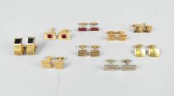 Bijou : Lot de boutons de manchettes en métal doré