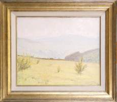 Tableau HST marouflée -Masbourg- daté 1946 signé POREAU Oswald