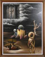 Tableau HST - Les poètes du Gaulaque - signé TARANITZA Bernard (20eS)