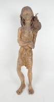 Sculpture : Terre cuite (pièce unique , pt ecl , fissure d'origine) - Fillette à la poule - FERRE Fanny