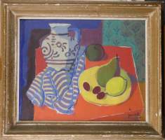 Tableau HSP - Nature morte aux fruits - daté 45 signé RETS Jean