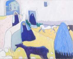 Tableau HSP - Les Bergères - signé MATTHIJS Lode