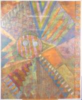 Tableau : technique mixte/papier - Composition - daté 1990 signé LINOTTE Georges