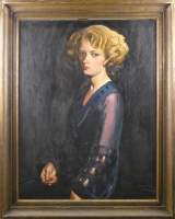 Tableau HST - portrait de dame - daté 1930 signé GILLIS Marcel