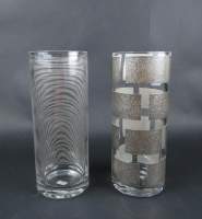 Verrerie: 2 vases signés KOZ Defne