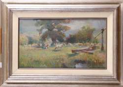 Tableau HSP - Vaches au pré - signé CSERNA Karoly