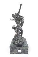 Sculpture : Bronze à patine verte - L'enlèvement des Sabines - signé d'après DE BOLOGNE Jean
