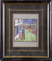 Estampe : Litho rehaussée - couple - monogrammé ET TYTGAT Edgard