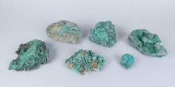 Collection minéraux : Lot de malachite brute