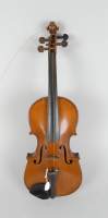 Musique : Violon entier (usure , griffes) portant étiquette Nicolas BERTHOLINI fond en deux pièces début XXeS