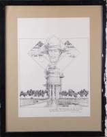 BD : Dessin à l'encre - Les Elfes de Pomariolus - dédicacé à Jean - Claude Dorsimont pour la Biennale 1985 signé RENARD Claude