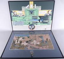 BD : Sérigraphie Blake et Mortimer E.P. Jacobs (2) : - Le secret de l'espadon , SX1 - 1987 , - Le mystère de la grande pyramide - 1986