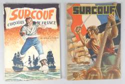 BD : Surcouf éd. Dupuis EO (2) : N2 - Corsaire de France - 1952 (Bel état gen sauf dos acc) , N3 - Terreur des mers - 1953 (Très très bel état)
