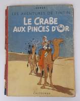 BD : Les Aventures de TINTIN Hergé Casterman Le Crabe aux Pinces d'Or EOC A22 1944 DR N° 5594 (Etat moyen , déchir , dos acc)