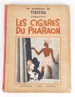 BD : Les aventures de TINTIN reporter Hergé Ed.Casterman - Les cigares du Pharaon - N&B A6 1938 127p 4 HT coul (Usures , désolidarisé , état moyen)
