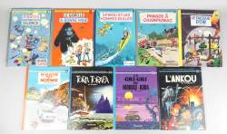 BD : Spirou et Fantasio éd. DUPUIS EO (9) (divers états) : N10 , N11 , N17 , N19 , N20 , N21 , N23 , N25 , N27 (9pcs)