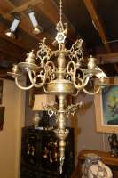 Lustre Flamand en bronze 17eS (rest) 18 branches