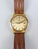 Bijou : Montre bracelet d'homme OMEGA plaqué or fond acier vissé mvt automatic (En état , usures , couronne remplacée)
