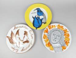 Céramique: assiettes en porcelaine de Limoges -La fête de la tulipe Paris-(3): 1