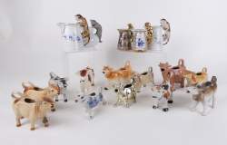 Céramique: Collection de pots à lait: avec anse chat (cheveux) (5), en forme de