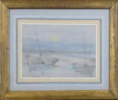 Tableau: Dessin Pastel  -Marine- monogrammé LJ attribué à JOTTRAND Lucien