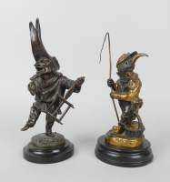 Sculpture: Bronze (2pcs) -Grotesque- (acc): 1 s'ouvrant et formant encrier et l'