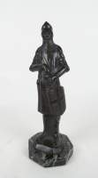 Sculpture: Bronze -Chevalier de croisade- anonyme XIXeS H:26,5cm sur socle en ma